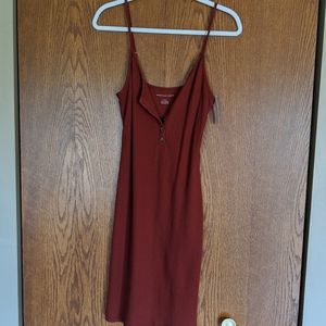 American Eagle Ribbed Henley Midi Dress